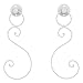 MyGift Elegant White Metal Wall Mounted Window Treatment Curtain Tieback Drapery Holdback - Set of 2