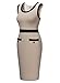 Miusol Women's Formal Scoop Neck Contrast Sleeveless Cocktail Pencil Dress