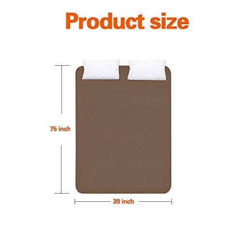 Heated Blanket, 100% Luxurious Supersoft Flannel, Electric Heating Bed Toppers with EasySet Control and Timer, Fast Heating Technology, Ultra-Fresh Anti-bacteria Extra Comfort, Coffee (QUEEN Size) - Thumbnail 5