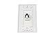 RiteAV - 1 3.5mm Audio-Headphone Jack Port Wall Plate Decorative - White