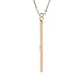 Spinningdaisy Minimal Chic Hanging Vertical Bar Necklace (gold-plated-base)
