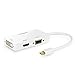 Swees 3-in-1 Mini DisplayPort (Mini DP) Thunderbolt to HDMI/VGA/DVI Adapter Cable Converter Full HD 1080p for Apple Mac Book MacBook Pro MacBook Air Mac Mini