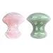 Jovivi 2pcs Natural Rose Quartz/Green Aventurine Mushroom-Shape Gua Sha Guasha Scraping Massage Tool Sets Board for Spa Relaxing Meditation