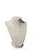 Jewelry Bust Display Stand – Necklace Pendant Chain Mannequin Display Holder Stand - Linen Beige, 9.5 inches