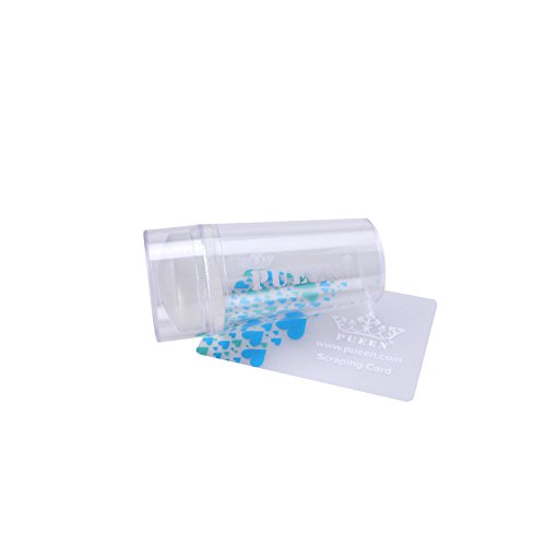 PUEEN Nail Art CLEAR JELLY Transparent Soft Stamper and Scraper Set - Stamping Tools - CLEAR - BH000696