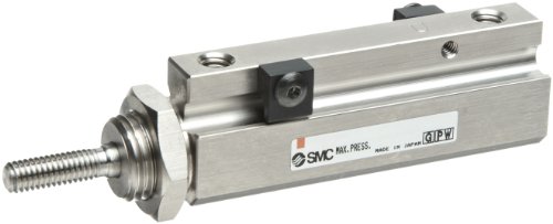 SMC NCDJPB10-100D Pin Air Cylinder, Compact, Double Acting, Basic Style Mounting, Switch Ready, Rubber Cushion, 3/8" Bore OD, 1" Stroke, 0.197" Rod OD, 10-32 UNF - Thumbnail 3