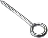 fiXte 75mm BZP Steel Screw In Vine Eyes Pack of 20 Silver view 1