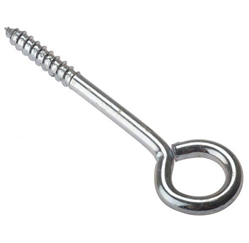 fiXte® 75mm BZP (3 inch) Steel Screw in Vine Eyes - Pack of 40 - Silver