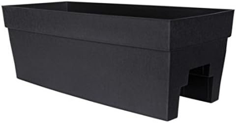 Self Watering Black Rectangular Pot Planter
