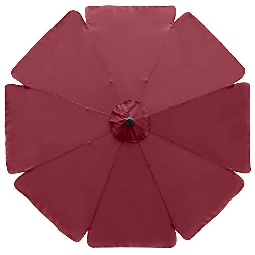 MASTERCANOPY 270 cm Sonnenschirm mit Volant Patioschirm Gartenschirm Terrassenschirm Tischschirm Martkschirm 8 Rippen… – Bild 5