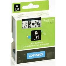 NOW INK LTD 53713 Label Tape. Compatible with DYMO D1 Series Standard Labelling Tapes. (24mm, Black ON White)