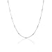 Lesa Michele Womens Cubic Zirconia Station Chain Necklace in Rhodium over Sterling Silver 36