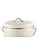 Compost Bin, 1.3 Gal Kitchen Compost Bin Countertop with Lid - Small Indoor Compost Bucket with 7 Bonus Charcoal Filters, Cream Compost Container Kitchen Pail, Recycling Caddy