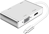 USB C to HDMI DVI VGA Adapter, Weton USB-C to HDMI