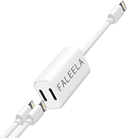 iPhone 8 iPhone 7 Lightning Splitter iPhone X Charger Splitter Dual Adapter 2 in 1 Charge and Audio for Phone Call/Music/Charging, Compatible with iOS 11 or Before