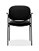 HON Scatter Office Chairs for Guests, Lobby, Offices, Fabric Stackable Chairs with Arms, Comfy Desk Seating, Black