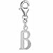 Sexy Sparkles Dangling Letters Clip on Pendant Charm for Bracelet or Necklace