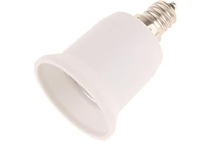 Fenteer Lamp Holders Lamp Base Adapter of 110G220V, White, E12 to E26