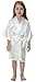 JOYTTON Kids' Satin Rayon Kimono Robe Bathrobe Nightgown (6,White)