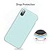 TORRAS Love Series iPhone Xs Case/iPhone X Case, Liquid Silicone Gel Rubber Shockproof Case Soft Microfiber Cloth Lining Cushion Compatible with iPhone X/XS 5.8 inch (2018), Mint