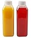 [4 Oz.] Plastic Juice Bottles, 10 Pack Food Grade BPA Free Empty Square Milk Containers, Great For Storing Homemade Juices, Milk, Beverages, With Tamper Evident Caps.