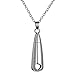 Teardrop Shaped with Angel Wing Charm Initial Necklaces Ashes Holder Pendant Cremation Memorial Jewelry (Only Pendant)