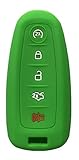 KAWIHEN Silicone Key Fob Cover Protector Smart Remote Control Keyless Entry Key Fob Case Holder Cover For Ford C-Max Edge Escape Expedition Explorer Flex Focus Taurus M3N5WY8609 (Green)