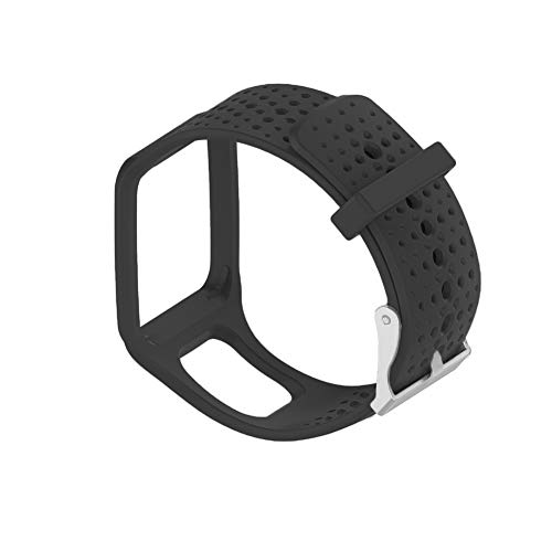 Sibode Replacement Bands for Tomtom Runner HRM + Multi-Sport GPS Multimeter and Runner Cardio Watch Tomtom Multi-Sport +CSS+AM Silicon WatchBand and More (Black)