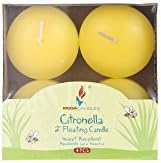 Mega Candles 12 pcs Citronella Floating Disc Candle | Hand Poured Wax Candles 2" Diameter| For Outdoor Camping BBQ Party Usage | Excellent in Repelling Insects and Bugs