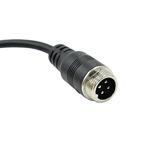Hxchen 10M/33FT Car 4-Pin Aviation Video Extension Cable for CCTV Rearview Camera Truck Trailer Camper Bus Motorhome Vehicle Backup Monitor Waterproof Shockproof System - (1 Pc)