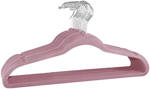Signature Home Velvet Hangers, Pale Mauve