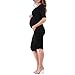Women's Ruched Maternity Dress - Made in USA Black