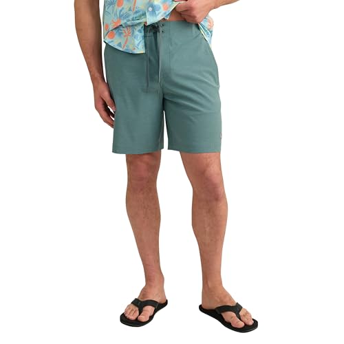 HUK Men's Standard Shoreside Boardshort, 8" Inseam, UPF 30+ Stretch Hybrid Swim…