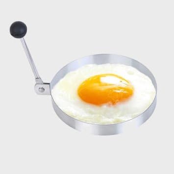 Egg Mold - Round - Fried Egg Ring Shaper - Stainless Steel Pancake Mold Cooking Kitchen Tool Pancake Pastry Brush