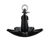 Seachoice 41510 Vinyl-Coated Cast Iron River Anchor with Large Rope Eye, Black, 15 Pounds