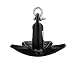 Seachoice 41510 Vinyl-Coated Cast Iron River Anchor with Large Rope Eye, Black, 15 Pounds primary