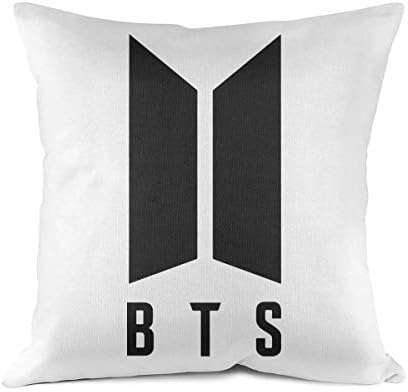 TyLerCcs K-pop Throw Pillow Covers Cotton Square Cushion Case Pillowcase for Sofa Bedroom Car 18x18 Inch