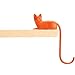 Monkey Business Ginger The Cat Tail Hook for Computer Screen, Tight Spaces, Hang Keys, Accessories in Easy Reach (Orange)
