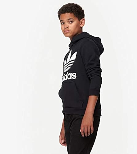 adidas Originals Kids' Big Originals Trefoil Hoodie, black/white