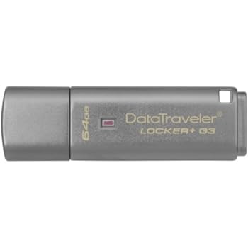 Kingston Digital 64GB Data Traveler Locker + G3, USB 3.0 with Personal Data Security and Automatic Cloud Backup (DTLPG3/64GB)