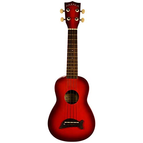 Kala MK-SD/RDBRST Makala Dolphin Soprano Ukulele Red Burst Gloss w/ Axcessables UB-S Gig Bag and Polishing Cloth