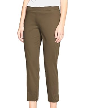 Theory Olive Women's 4X26 Capris Cropped Dress Pants Green 4