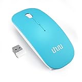 Wireless Mouse, UHURU 2.4G Silent Rechargeable and Portable Mouse with 3 DPI for Notebook, Pc, MAC, Laptop, Computer - New & Improved Version (Blue)