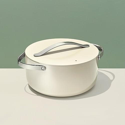 Caraway Nonstick Ceramic Dutch Oven Pot with Lid (6.5 qt, 10.5") Non Toxic, PTFE & PFOA Free
