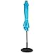 Sundale Outdoor 9FT Solar Powered 24 LED Lighted Patio Umbrella Table Market Umbrella with Crank for Garden, Deck, Backyard, Pool, 6 Steel Ribs, 100% Polyester Canopy, No Tilt (Light Blue)