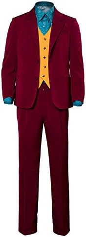 Mens Kids Halloween Cosplay Costume Red Shirt Vest Suit Party Outfit