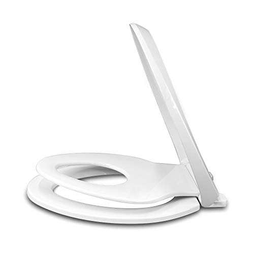 WSSROGY Elongated Toilet Seat with Built in Potty Training Seat, Kids Seat and Cover