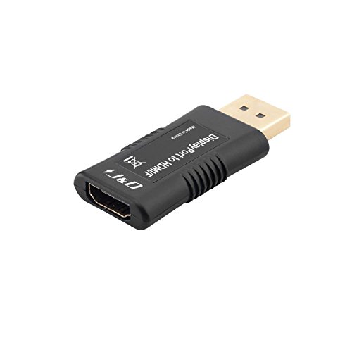 DP to HDMI, J&D Gold Plated DisplayPort to HDMI Adapter Converter - Male to Female - Black