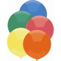 36 Inch Giant Round Latex Balloons Assorted Colors (Premium Helium Quality) Pkg/5 by TUFTEX