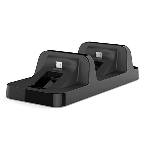 Dual USB Charger Charging Dock Station for Sony Playstation 4 PS4 Controller Black